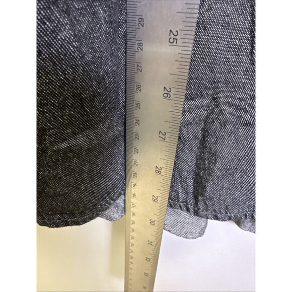 VTG Wrangler Authentic Button Down L Black Chambray Denim Embroidered Deer Rare - Picture 6 of 7